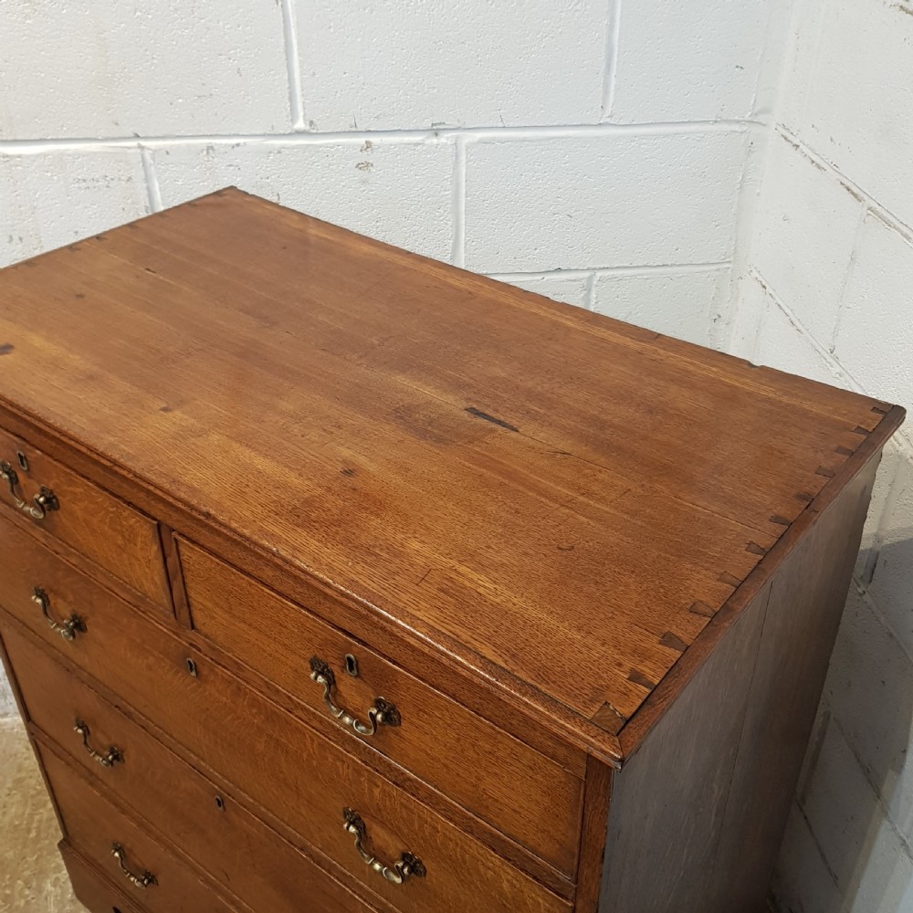 ANTIQUE 18TH CENTURY PERIOD COUNTRY OAK CHEST OF DRAWERS C1780 View II