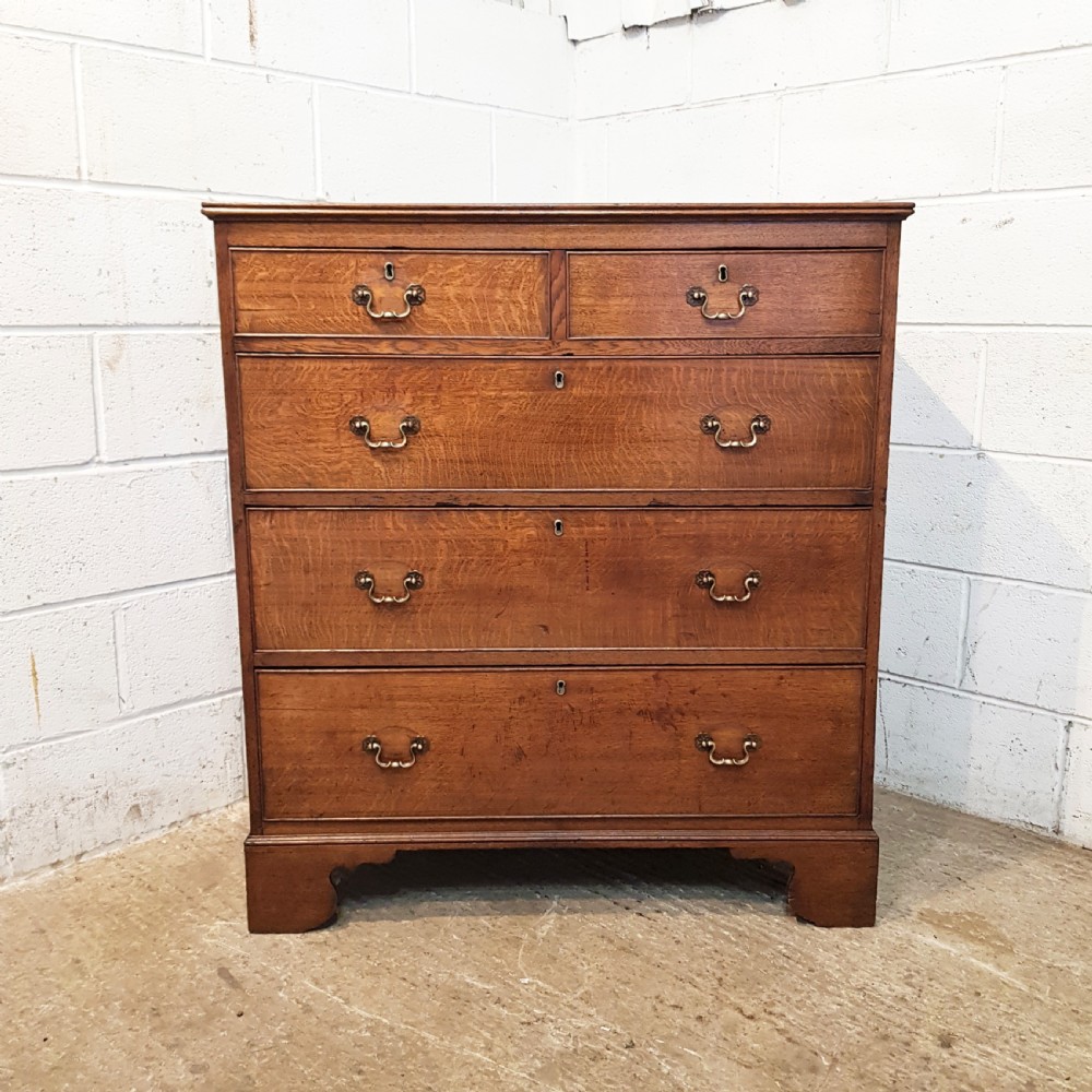 ANTIQUE 18TH CENTURY PERIOD COUNTRY OAK CHEST OF DRAWERS C1780 View III