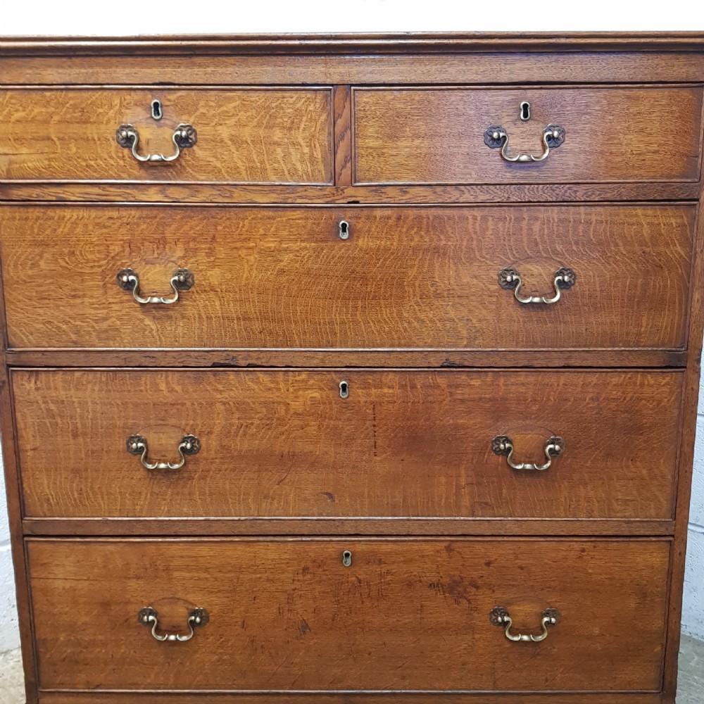 ANTIQUE 18TH CENTURY PERIOD COUNTRY OAK CHEST OF DRAWERS C1780 View VI