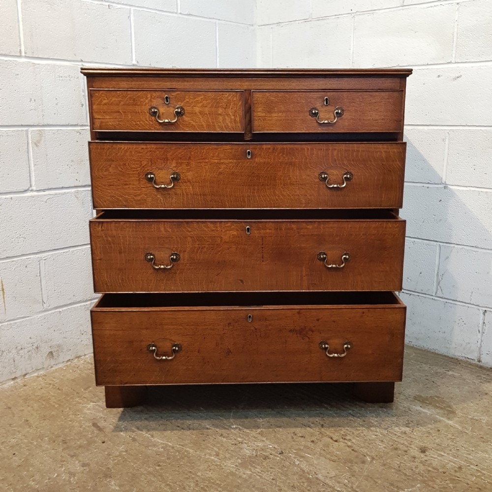 ANTIQUE 18TH CENTURY PERIOD COUNTRY OAK CHEST OF DRAWERS C1780 View VII