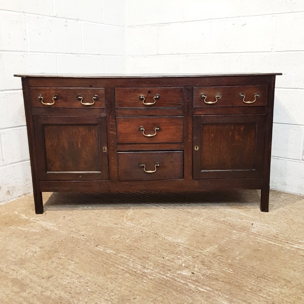 ANTIQUE 18TH CENTURY PERIOD OAK DRESSER BASE C1750 View II