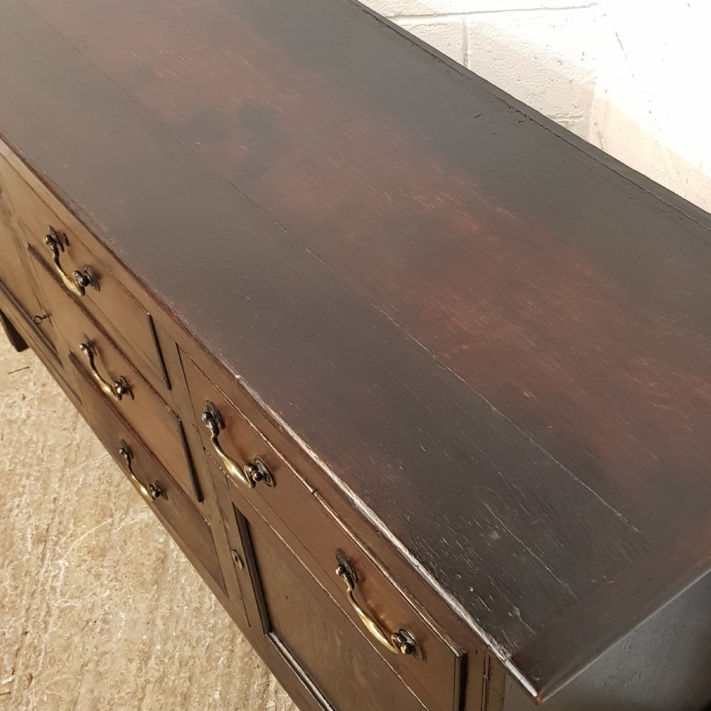 ANTIQUE 18TH CENTURY PERIOD OAK DRESSER BASE C1750 View V