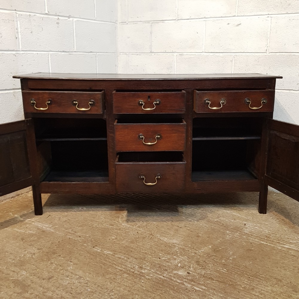 ANTIQUE 18TH CENTURY PERIOD OAK DRESSER BASE C1750 View VI