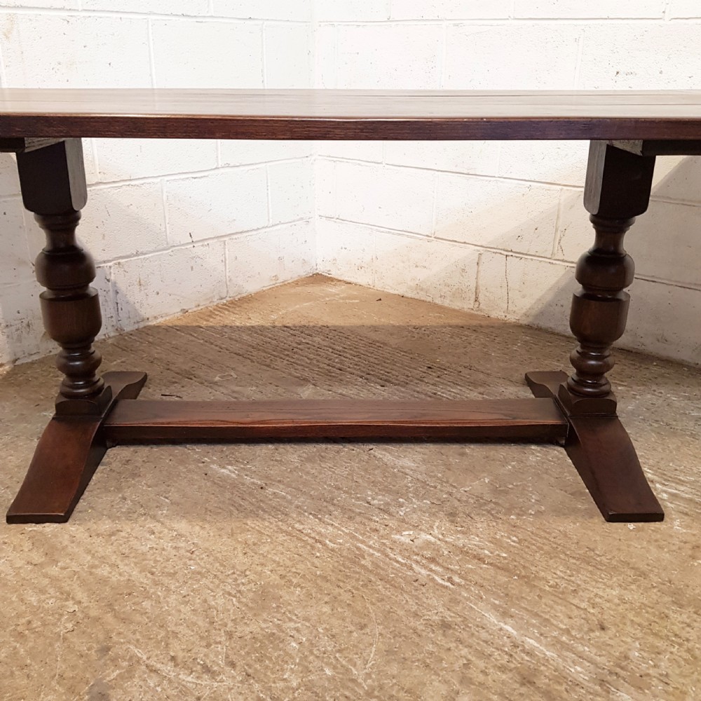 ANTIQUE OAK REFECTORY DINING TABLE C1920 View II
