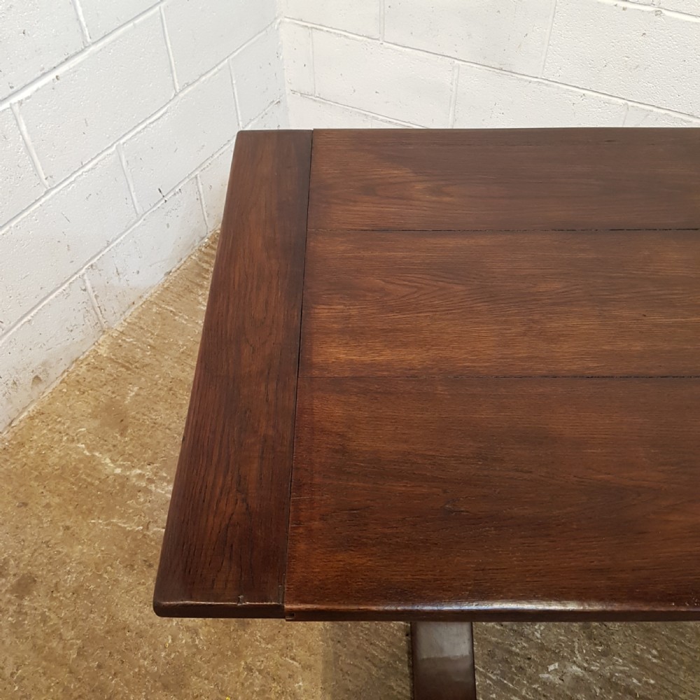 ANTIQUE OAK REFECTORY DINING TABLE C1920 View VII