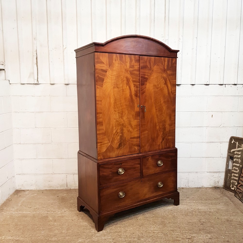 ANTIQUE REGENCY MAHOGANY PRESS WARDROBE C1820 View VII