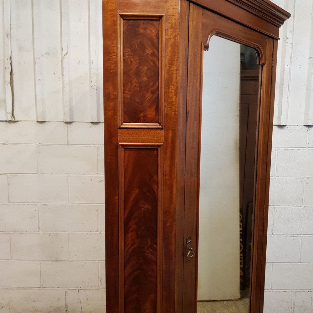 ANTIQUE VICTORIAN MAHOGANY FULL HEIGHT CORNER WARDROBE C1880 View III