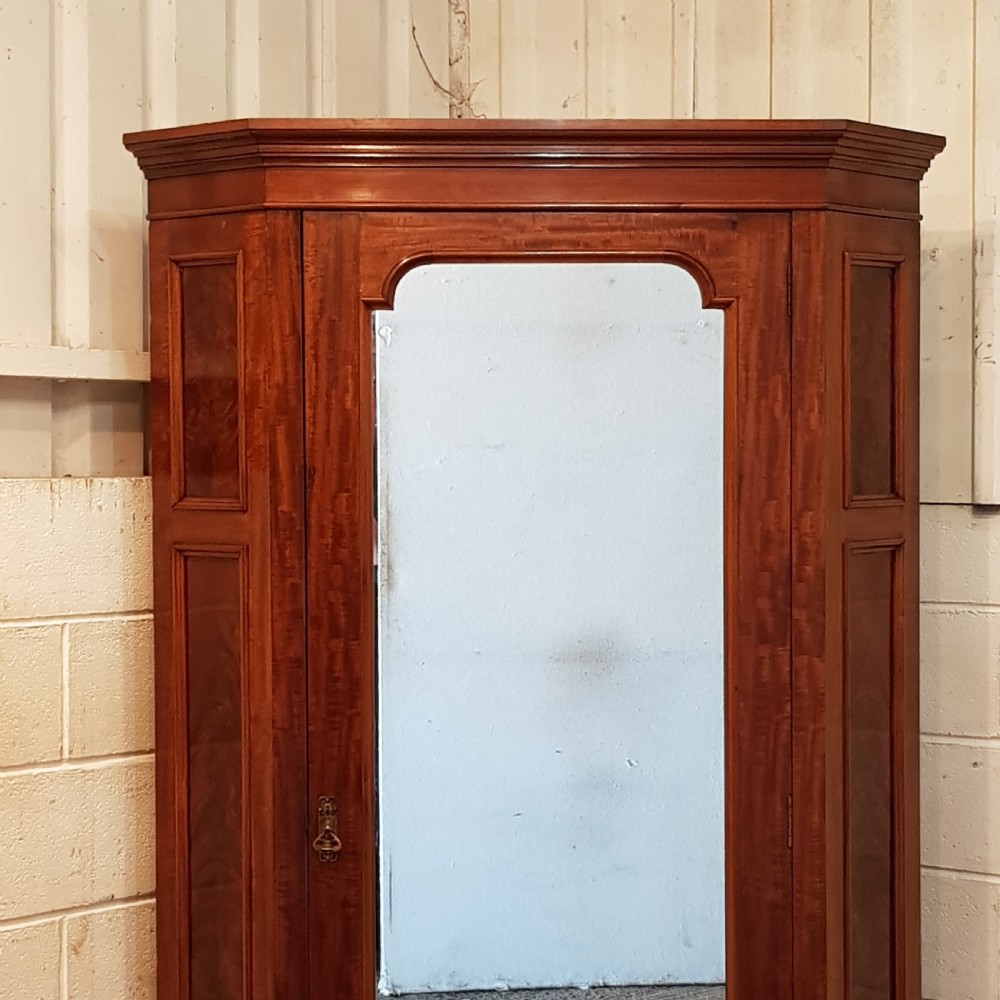 ANTIQUE VICTORIAN MAHOGANY FULL HEIGHT CORNER WARDROBE C1880 View VII