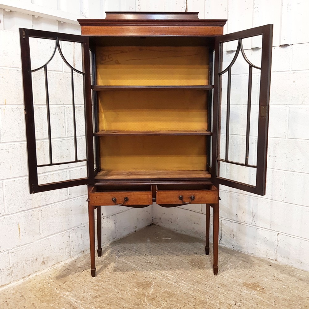 ANTIQUE EDWARDIAN MAHOGANY DISPLAY CABINET C1900 View IV