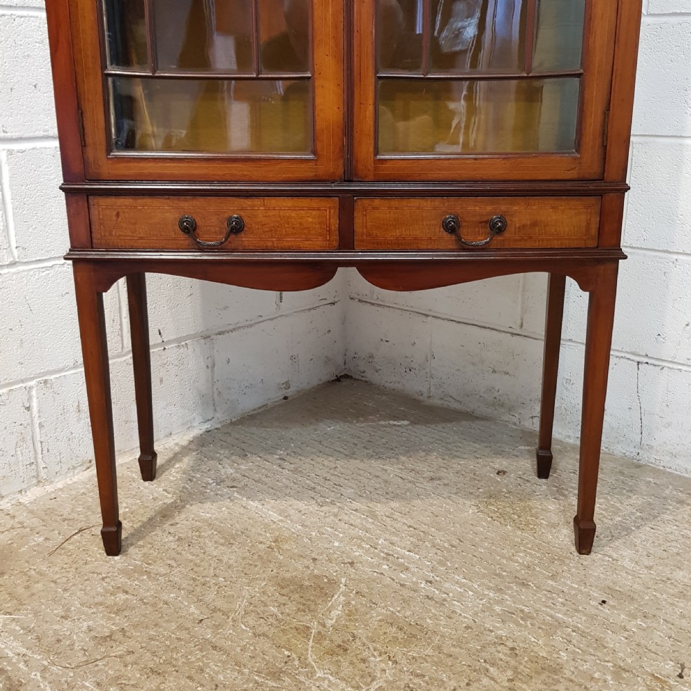 ANTIQUE EDWARDIAN MAHOGANY DISPLAY CABINET C1900 View VI