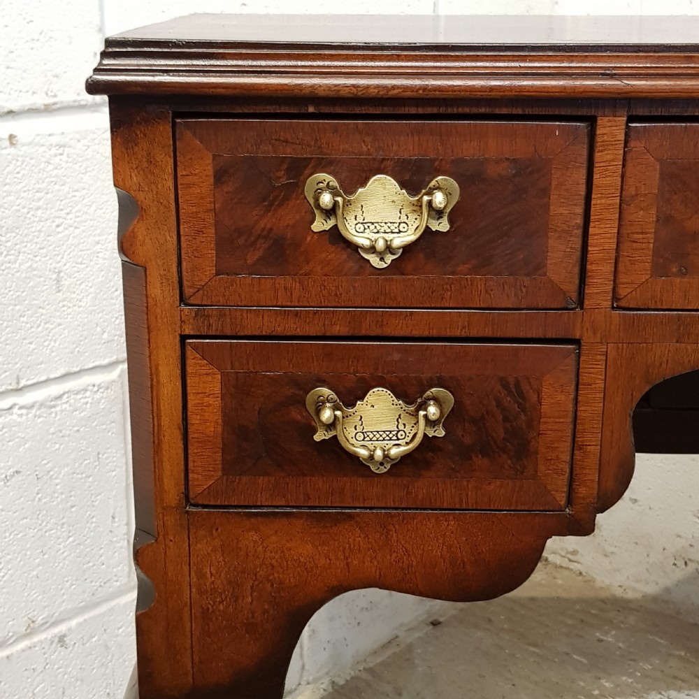 ANTIQUE EDWARDIAN BURR WALNUT LOWBOY DESK C1900 View VII