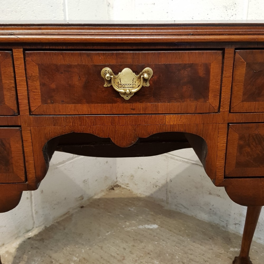 ANTIQUE EDWARDIAN BURR WALNUT LOWBOY DESK C1900 View VIII