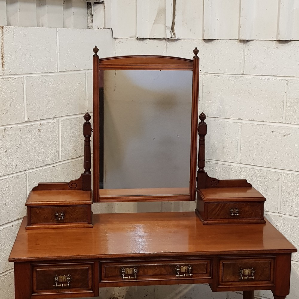 ANTIQUE LATE VICTORIAN BURR WALNUT  DRESSING TABLE C1890 View VIII