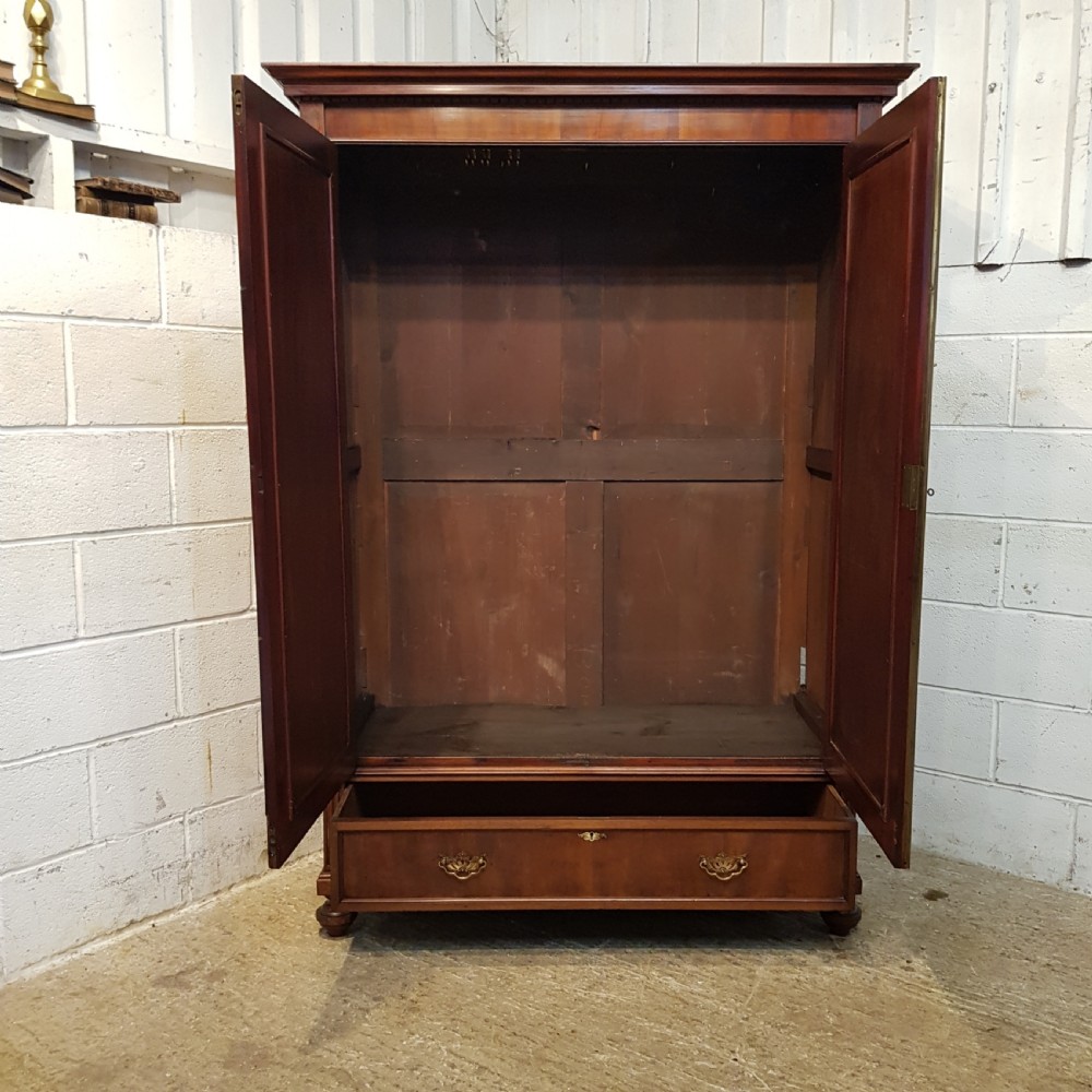ANTIQUE VICTORIAN MAHOGANY DOUBLE WARDROBE C1860 View VI