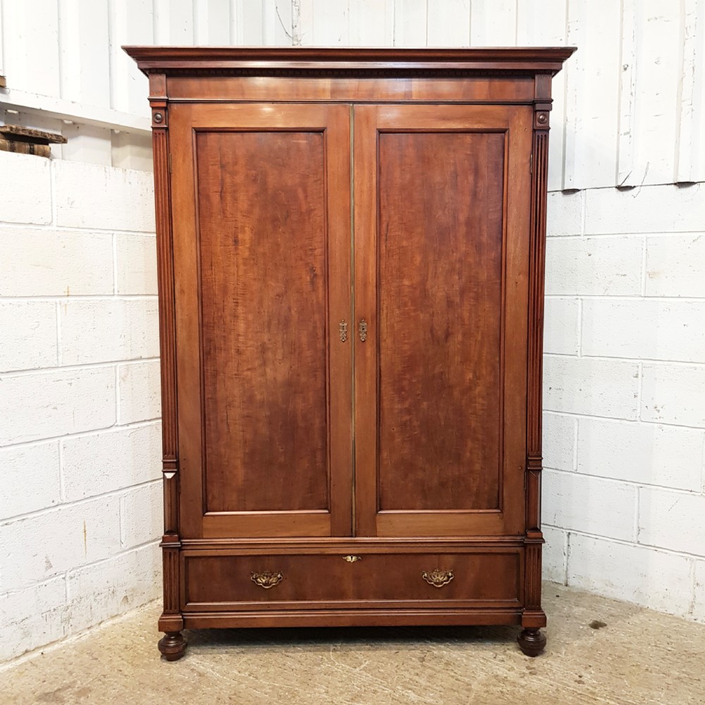 ANTIQUE VICTORIAN MAHOGANY DOUBLE WARDROBE C1860 View VII