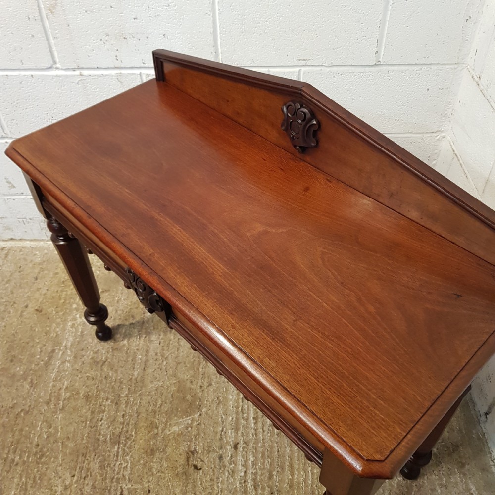 ANTIQUE VICTORIAN AESTHETIC MAHOGANY HALL CONSOLE TABLE C1880 View II