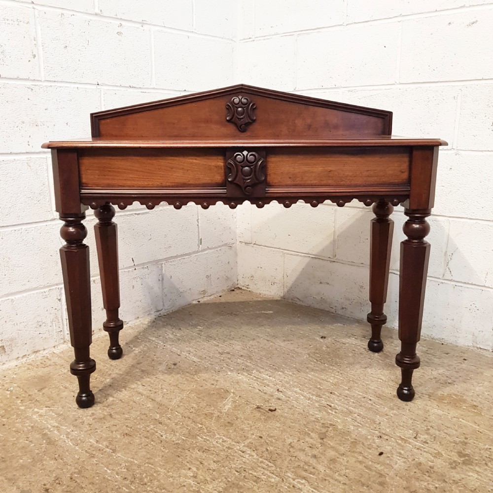 ANTIQUE VICTORIAN AESTHETIC MAHOGANY HALL CONSOLE TABLE C1880 View IV