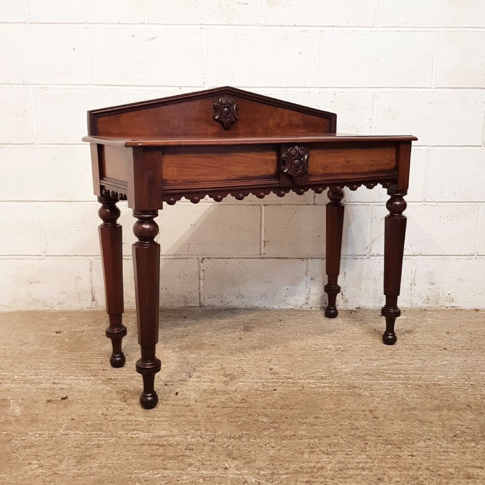 ANTIQUE VICTORIAN AESTHETIC MAHOGANY HALL CONSOLE TABLE C1880 View VI