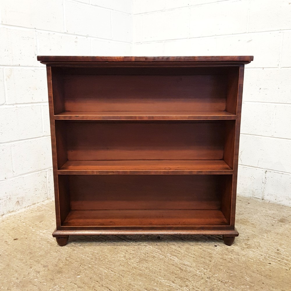 ANTIQUE REGENCY MAHOGANY OPEN BOOKCASE C1820 View IV