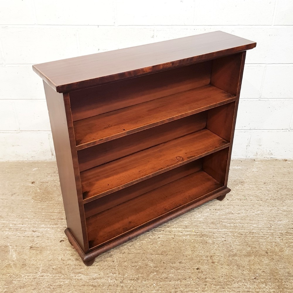ANTIQUE REGENCY MAHOGANY OPEN BOOKCASE C1820 View V