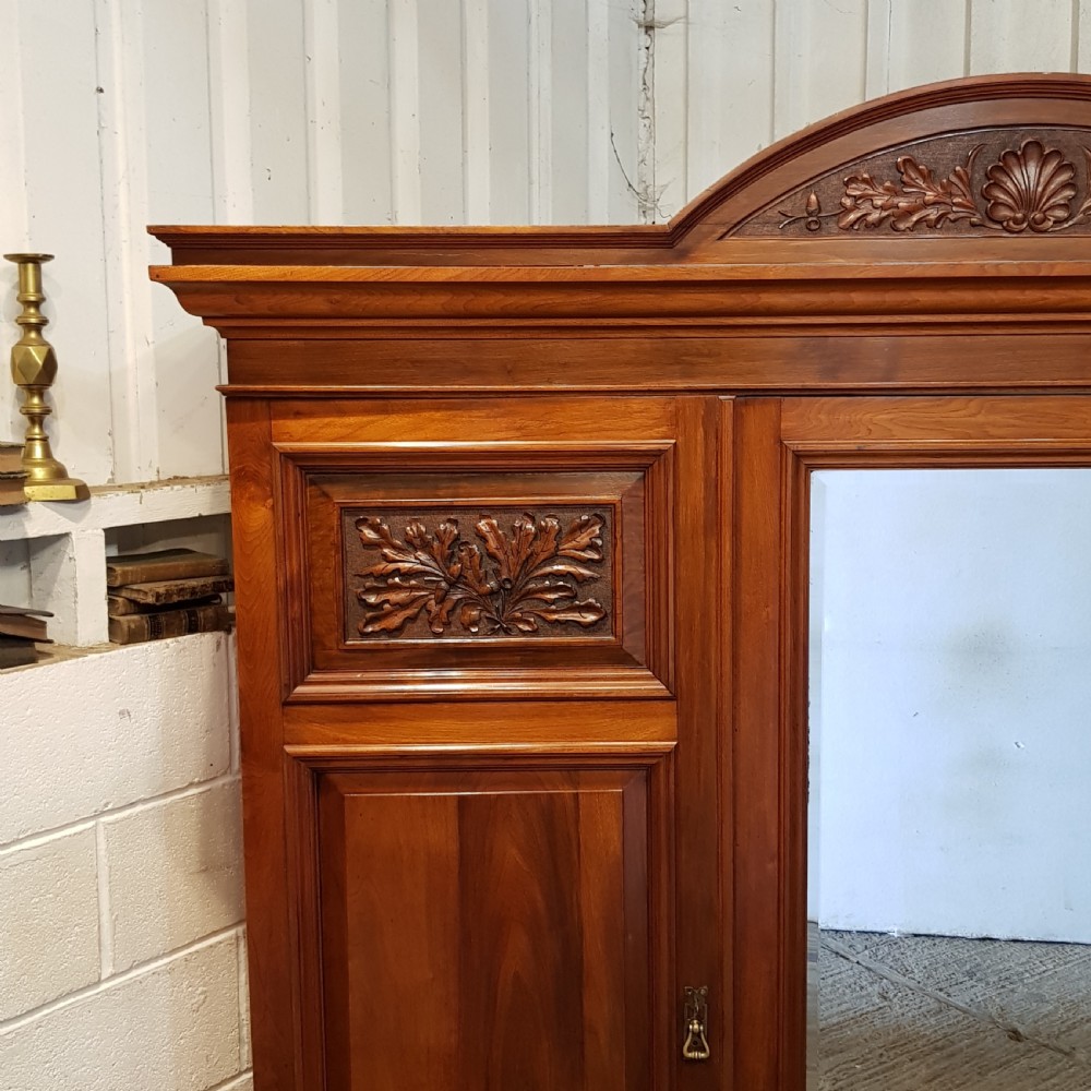 ANTIQUE VICTORIAN WALNUT TRIPLE WARDROBE C1880 View VI