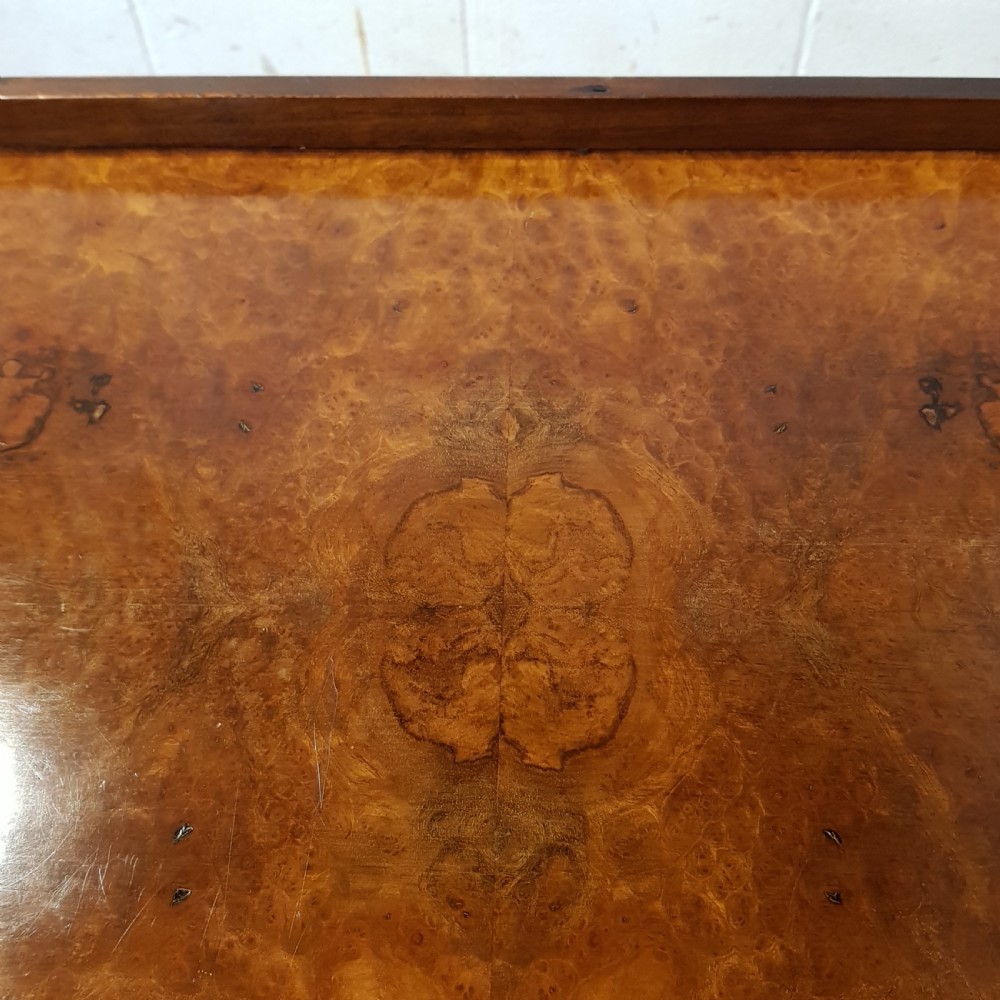 ANTIQUE BURR WALNUT TALLBOY C1920 View II