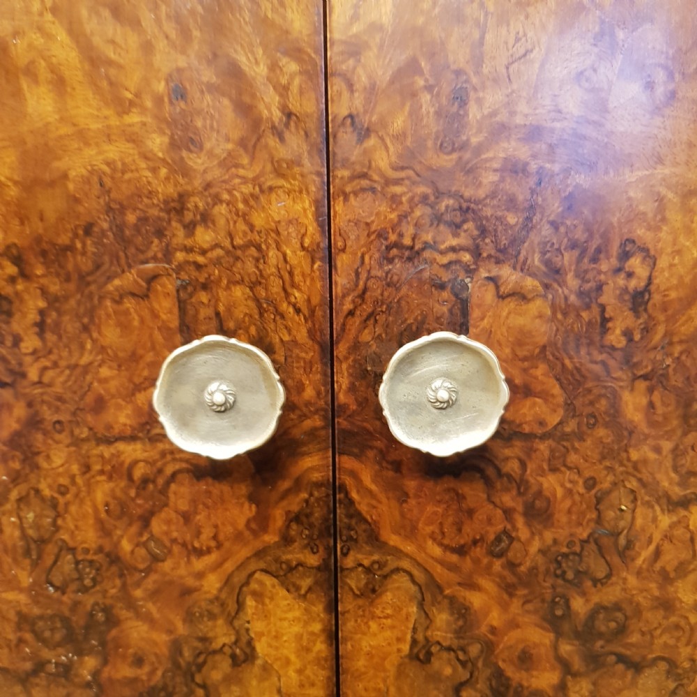 ANTIQUE BURR WALNUT TALLBOY C1920 View VI