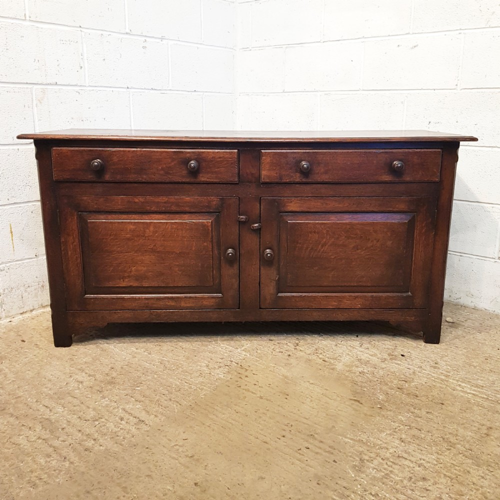 ANTIQUE 18TH CENTURY PERIOD COUNTRY OAK & ELM DRESSER BASE C1780 View II