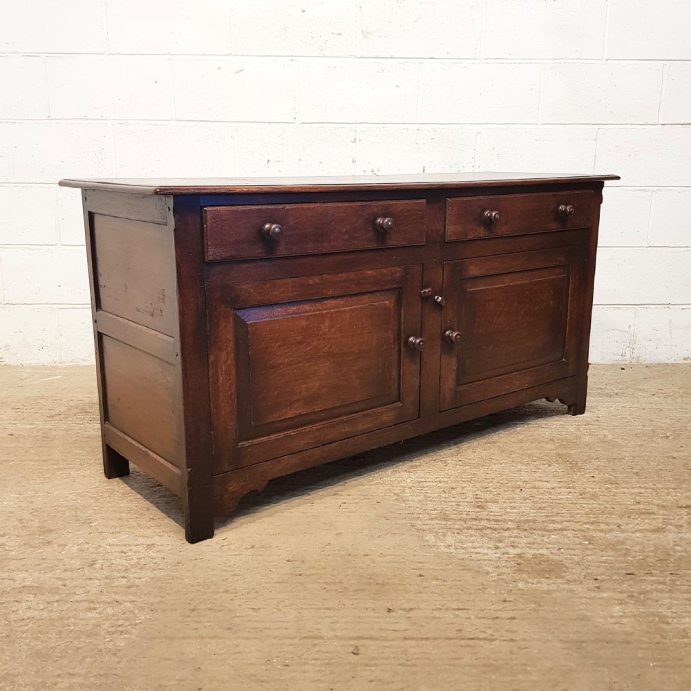 ANTIQUE 18TH CENTURY PERIOD COUNTRY OAK & ELM DRESSER BASE C1780 View IV