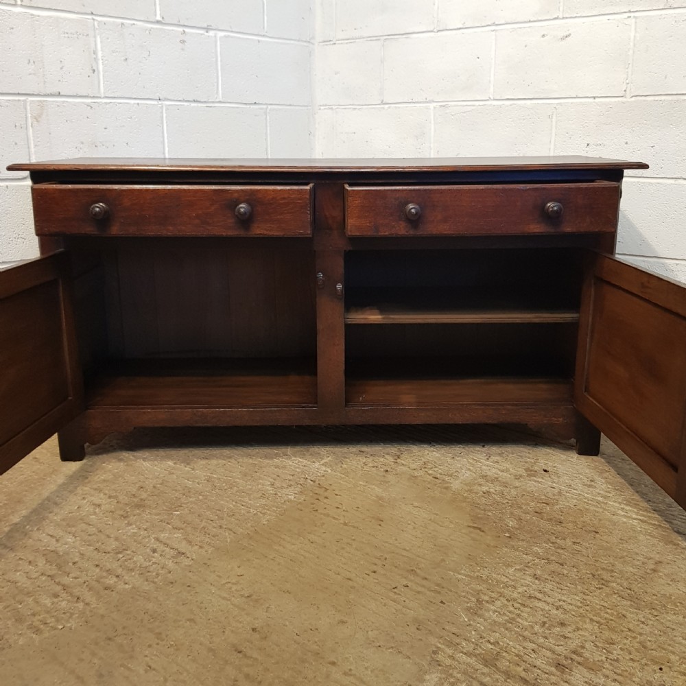 ANTIQUE 18TH CENTURY PERIOD COUNTRY OAK & ELM DRESSER BASE C1780 View VI