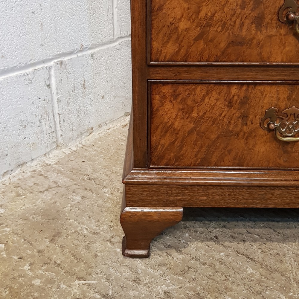 ANTIQUE BURR WALNUT BUREAU C1920 View VI