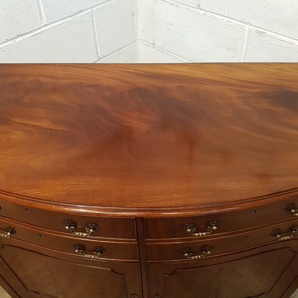 ANTIQUE EDWARDIAN SERPENTINE SHAPED MAHOGANY CABINET C1900 View XI