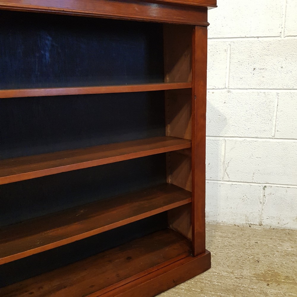 ANTIQUE VICTORIAN MAHOGANY OPEN BOOKCASE C1880 View V