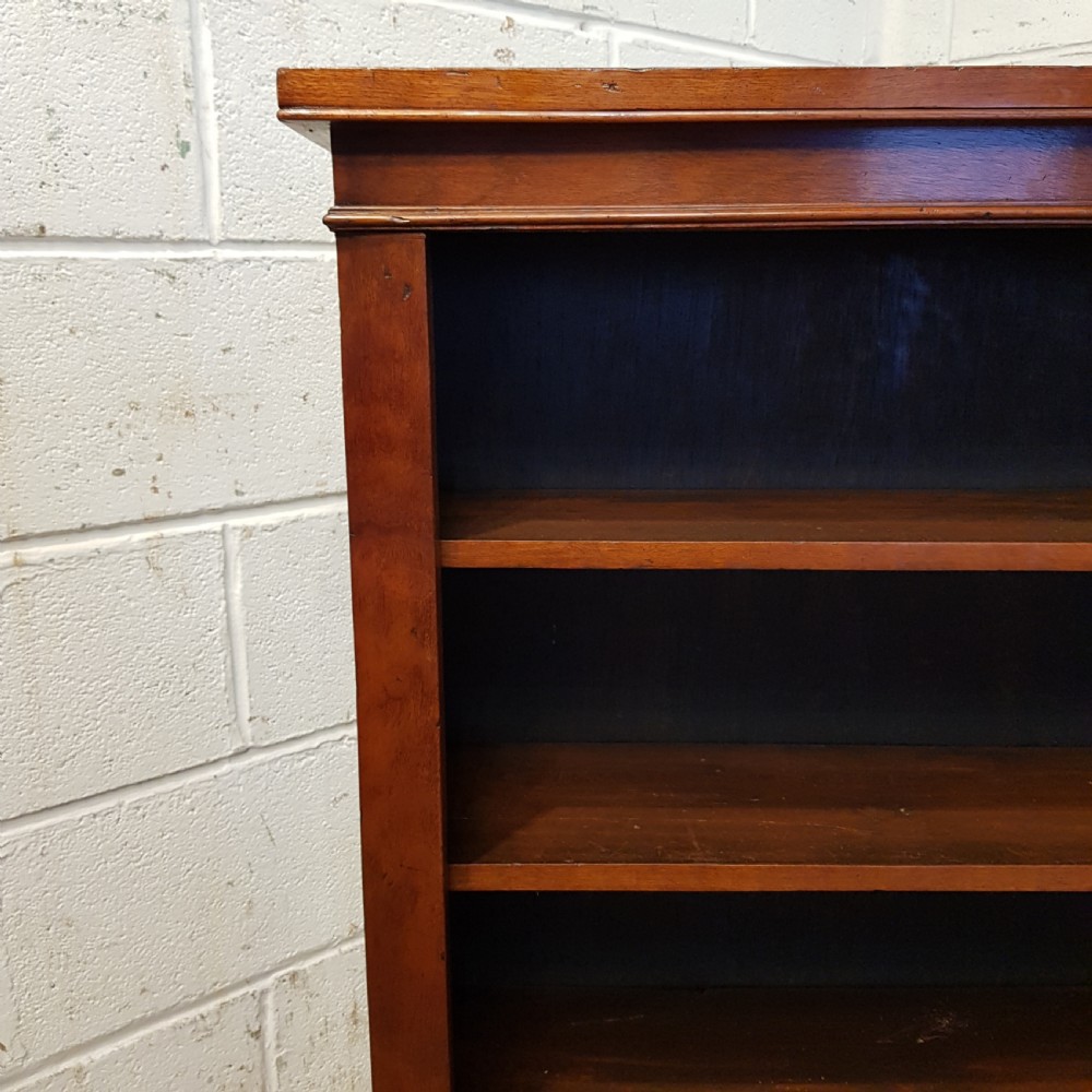 ANTIQUE VICTORIAN MAHOGANY OPEN BOOKCASE C1880 View VI