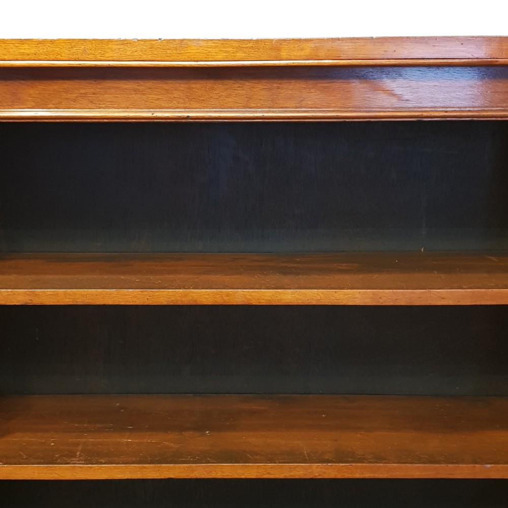 ANTIQUE VICTORIAN MAHOGANY OPEN BOOKCASE C1880 View VII