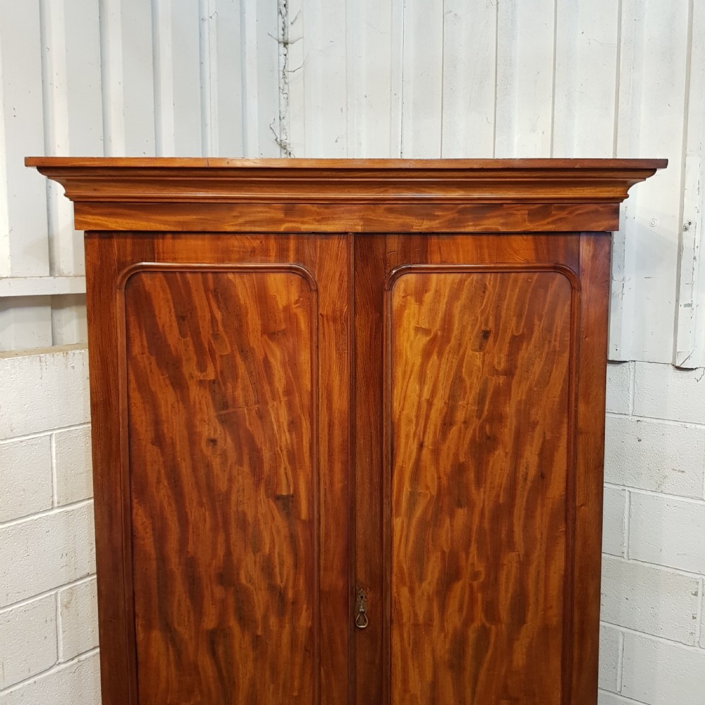 ANTIQUE VICTORIAN MAHOGANY DOUBLE WARDROBE C1880 View III