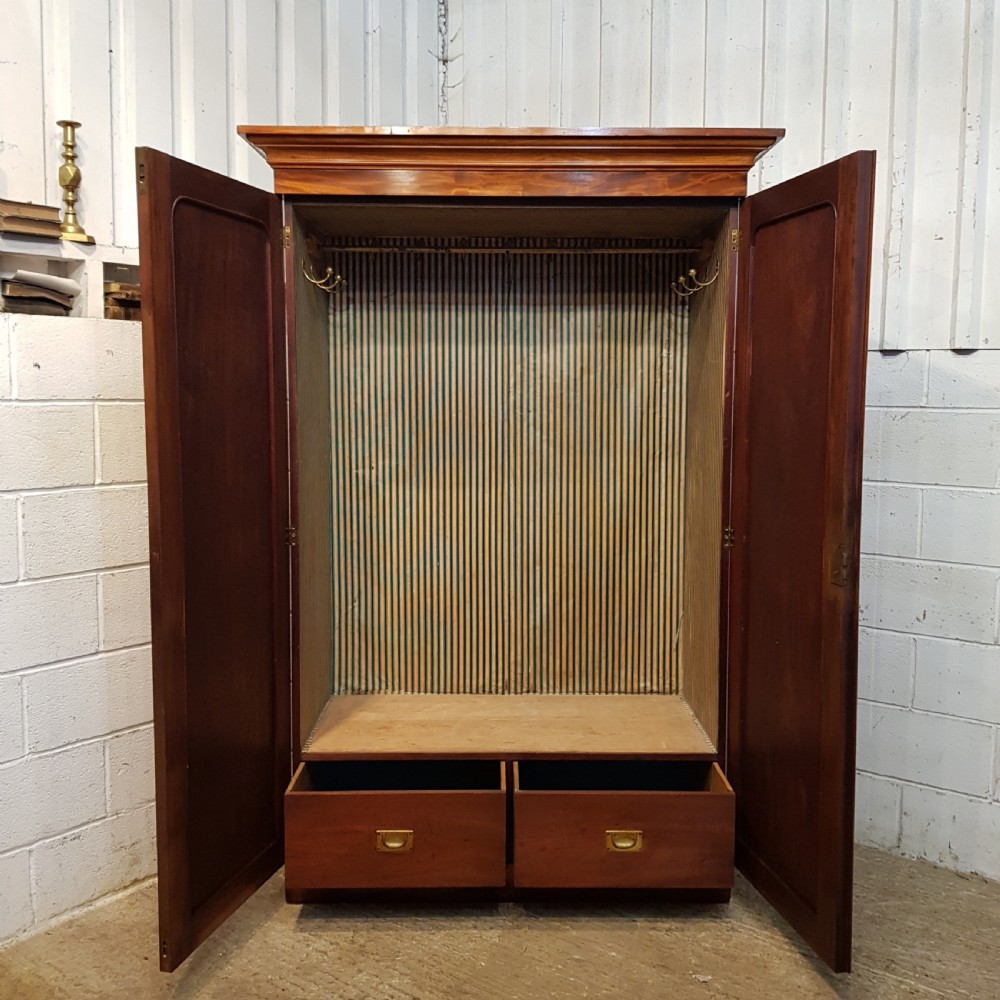 ANTIQUE VICTORIAN MAHOGANY DOUBLE WARDROBE C1880 View VII
