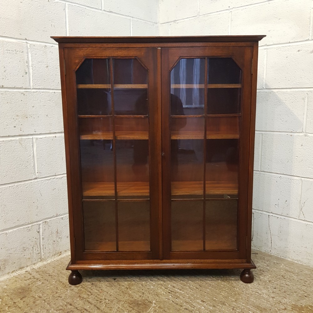 ANTIQUE EDWARDIAN  MAHOGANY GLAZED BOOKCASE C1900 View II