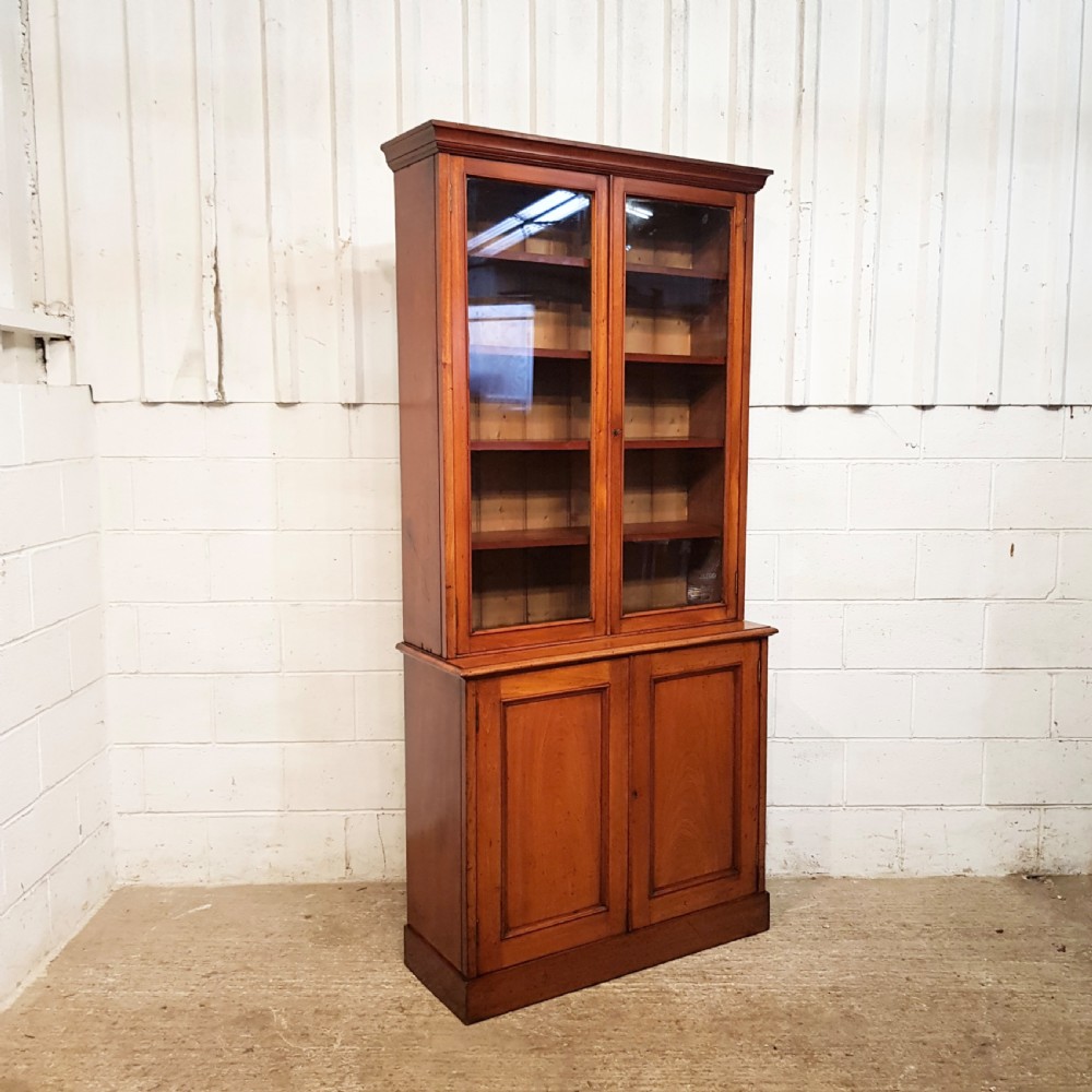 ANTIQUE TALL VICTORIAN MAHOGANY LIBRARY BOOKCASE C1880 View IV