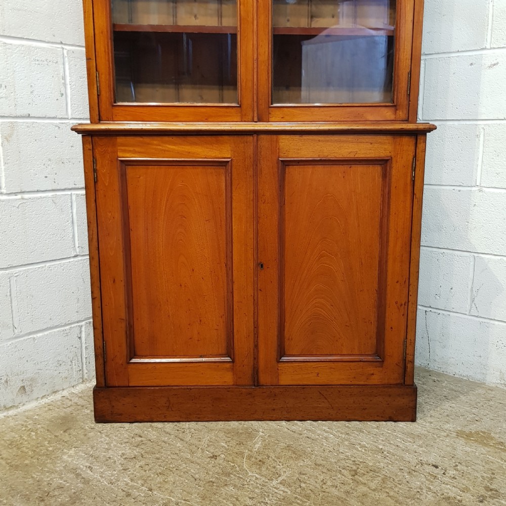 ANTIQUE TALL VICTORIAN MAHOGANY LIBRARY BOOKCASE C1880 View V