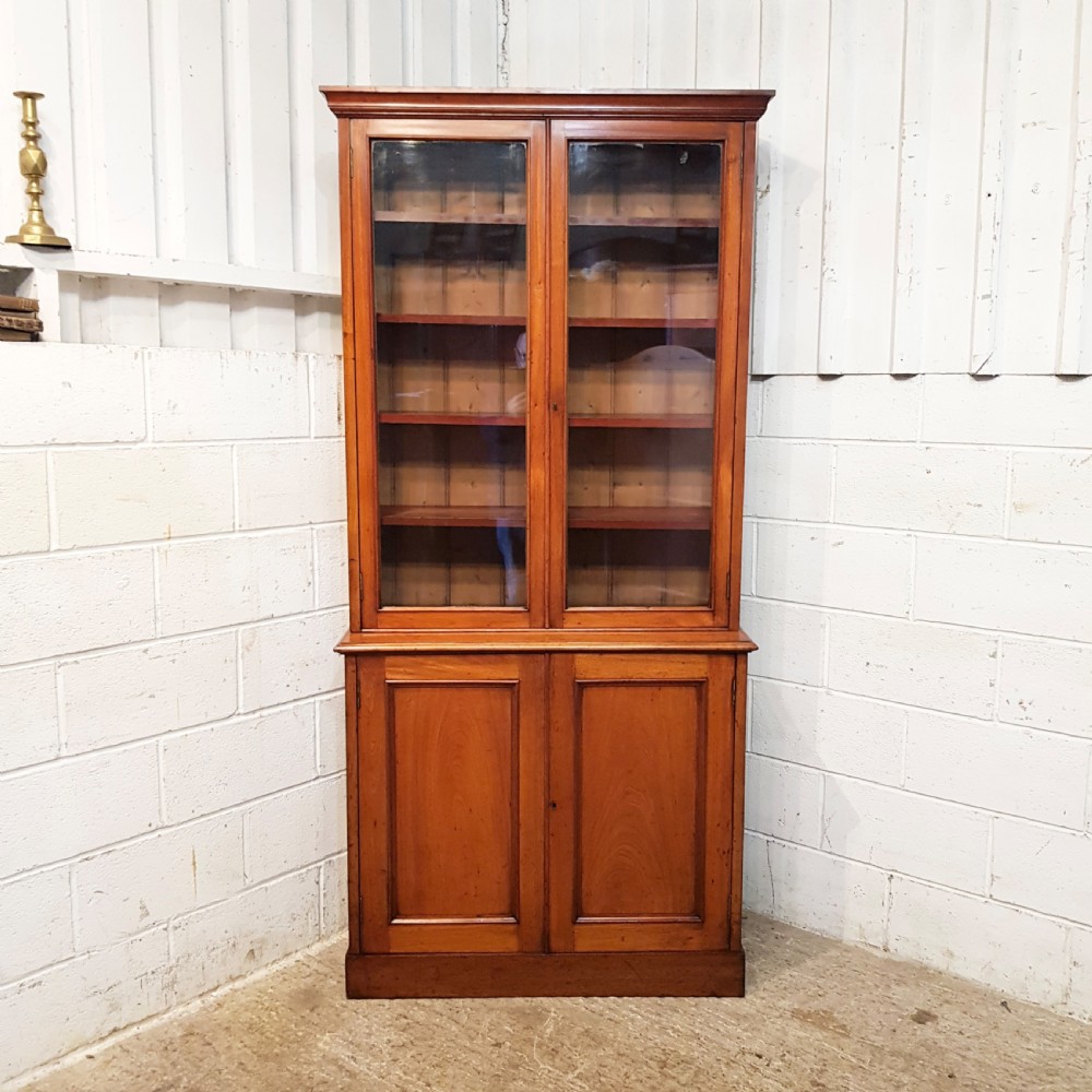 ANTIQUE TALL VICTORIAN MAHOGANY LIBRARY BOOKCASE C1880 View VI