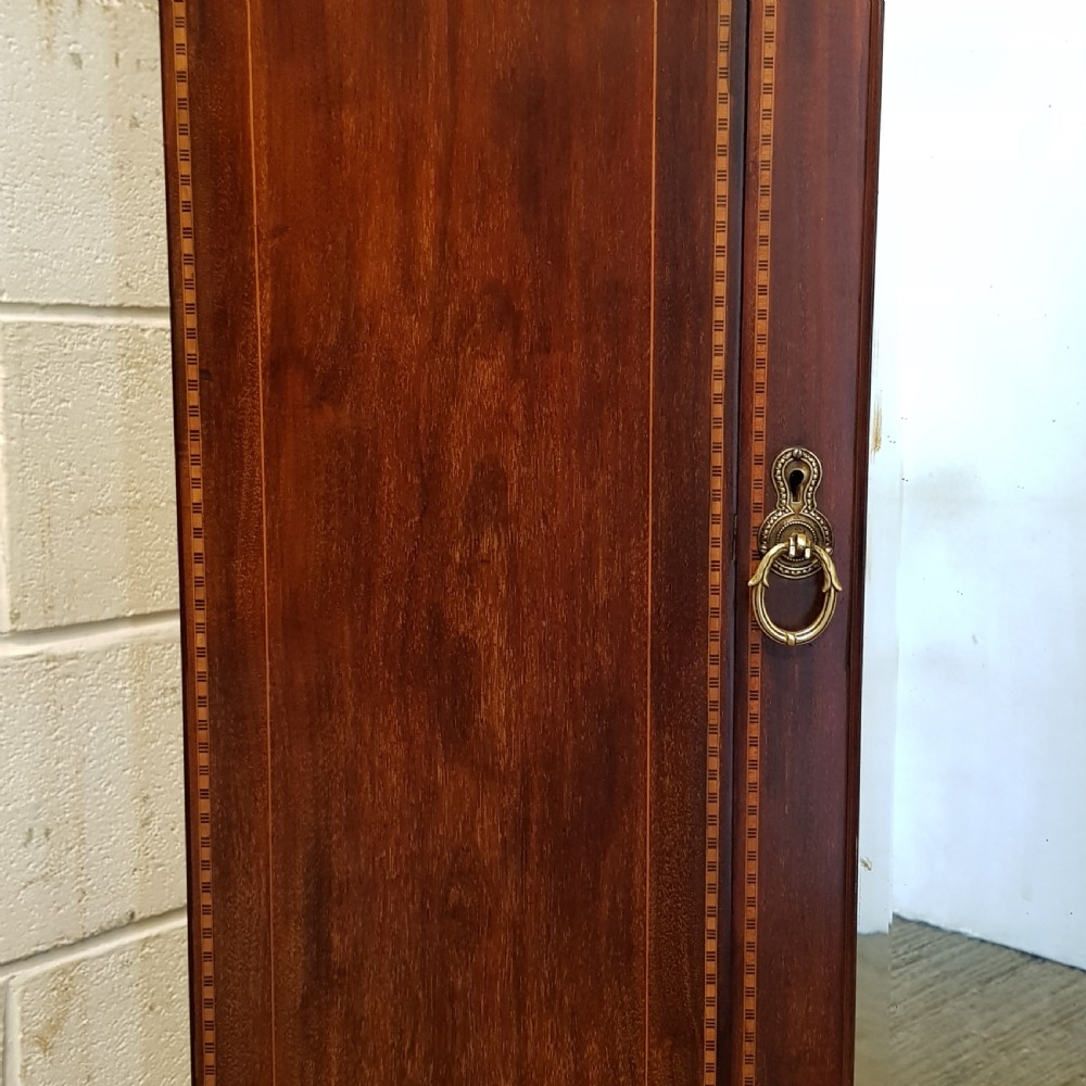ANTIQUE EDWARDIAN INLAID MAHOGANY SINGLE WARDROBE C1900 View IV