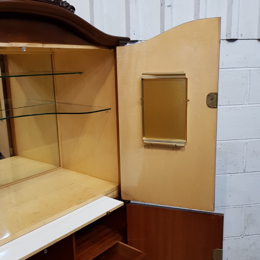ANTIQUE BURR WALNUT COCKTAIL CABINET C1920 View III