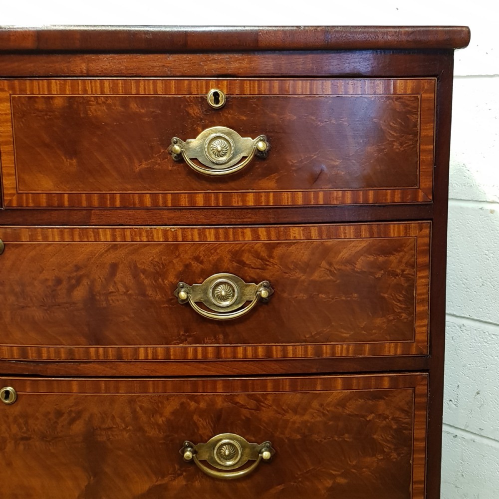 ANTIQUE REGENCY MAHOGANY BOW FRONT CHEST OF DRAWERS C1820 View VI