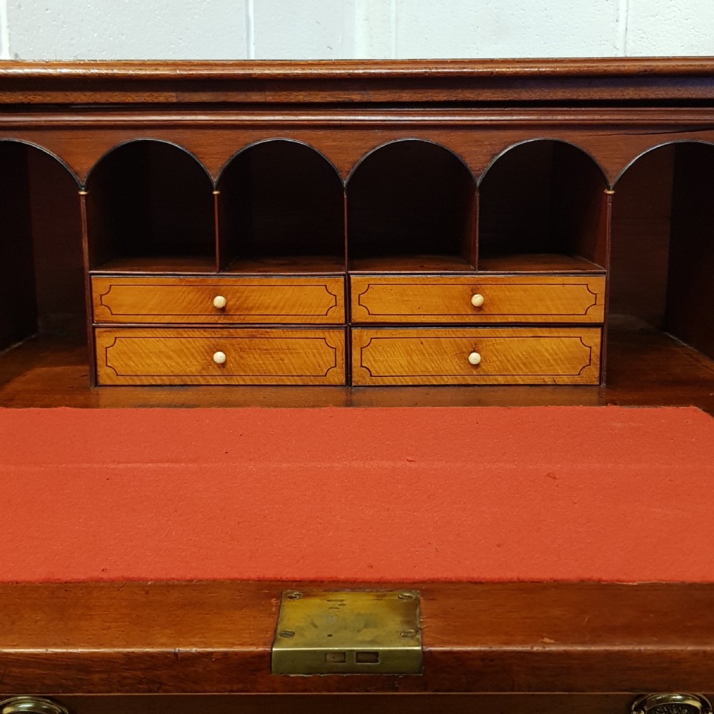ANTIQUE REGENCY MAHOGANY SECRETAIRE CHEST OF DRAWERS C1820 View IV
