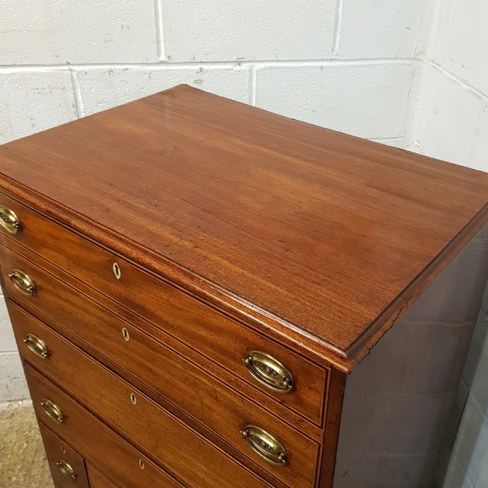 ANTIQUE REGENCY MAHOGANY SECRETAIRE CHEST OF DRAWERS C1820 View VIII