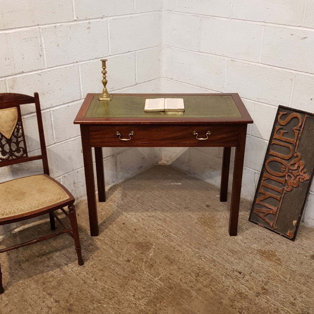 ANTIQUE EDWARDIAN SMALL MAHOGANY WRITING TABLE C1900