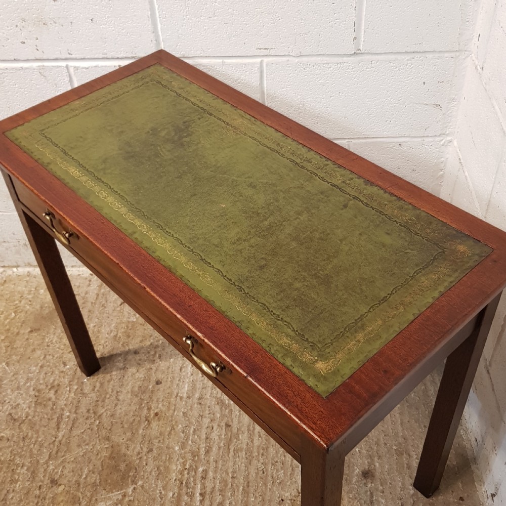 ANTIQUE EDWARDIAN SMALL MAHOGANY WRITING TABLE C1900 View V