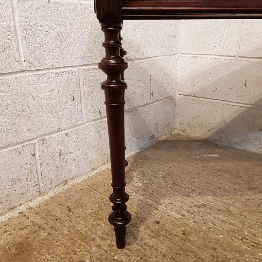 ANTIQUE VICTORIAN MAHOGANY FOLD OVER CARD TABLE C1880 View IV