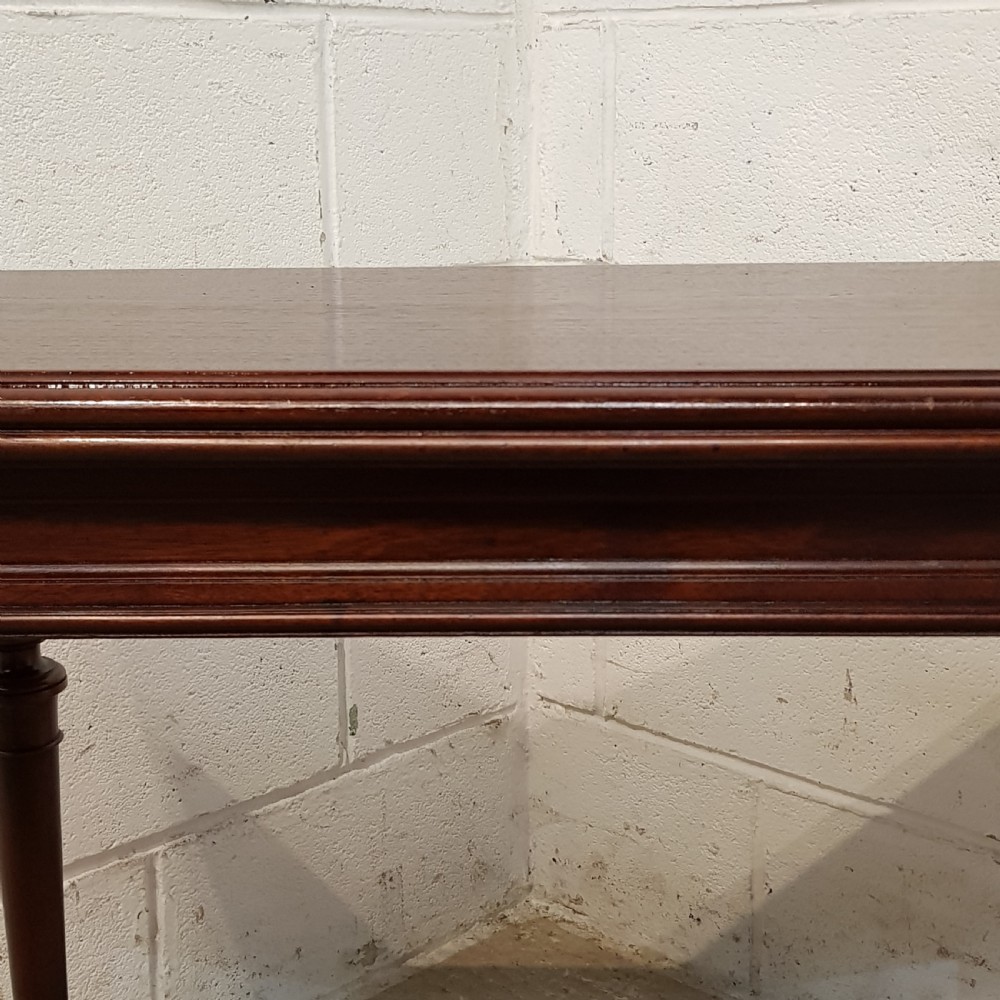 ANTIQUE VICTORIAN MAHOGANY FOLD OVER CARD TABLE C1880 View VI